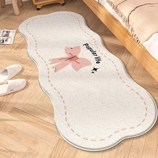 SOFT PINK BOW LONG RUG