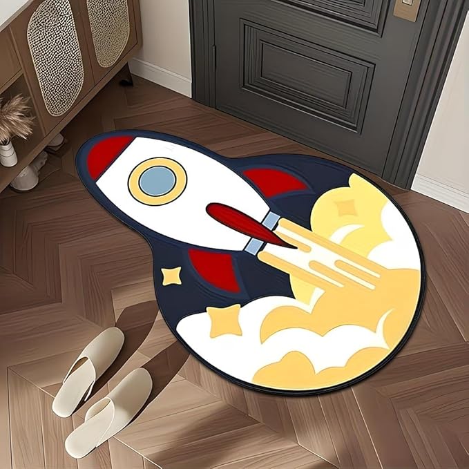 SPACE ROCKET SHIP RUG