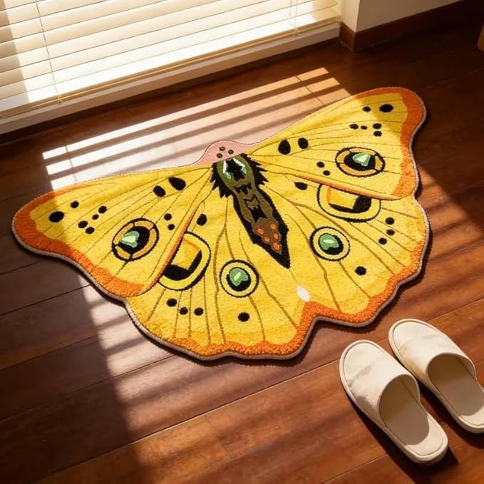 YELLOW BUTTERFLY RUG