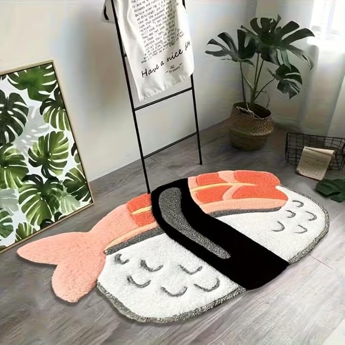 CUTE SALMON SUSHI RUG