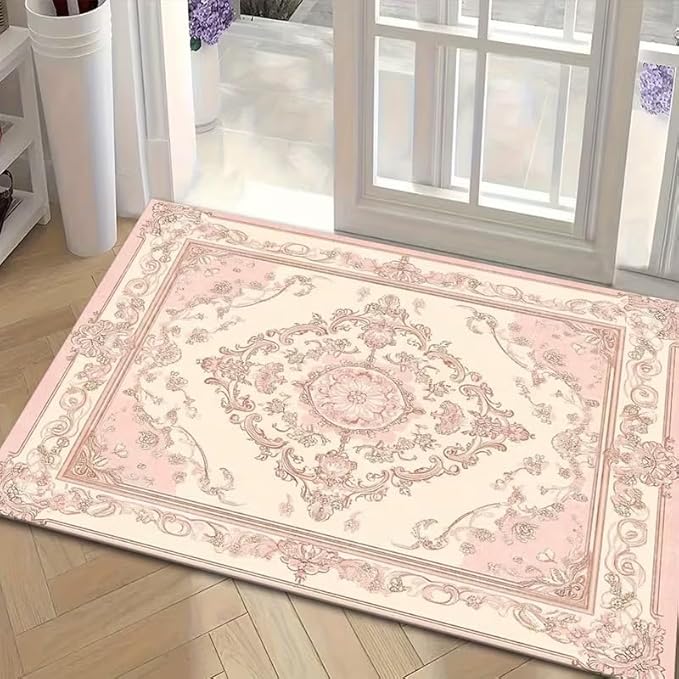 PINK VINTAGE FLORAL RUG