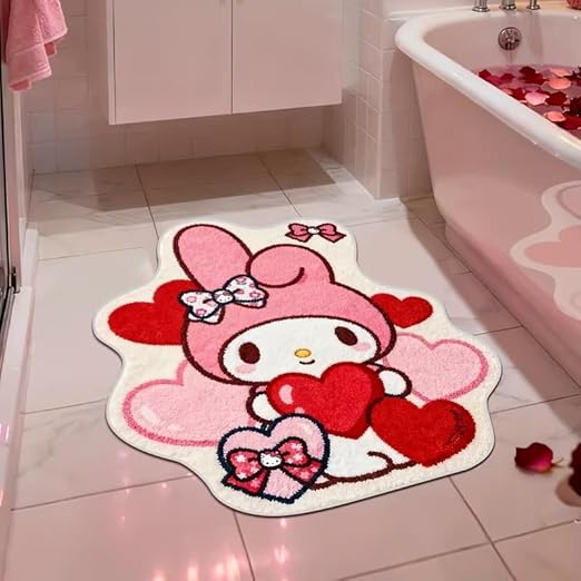 CUTE BUNNY HEARTS RUG