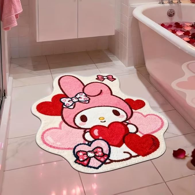 CUTE BUNNY HEARTS RUG