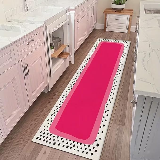 PINK DOTS LONG RUG