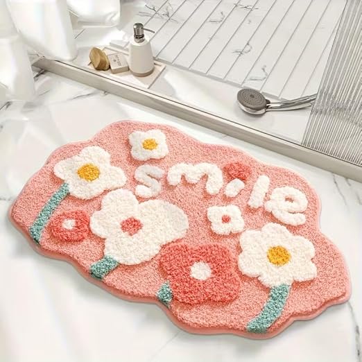 CUTE FLUFFY FLORAL RUG