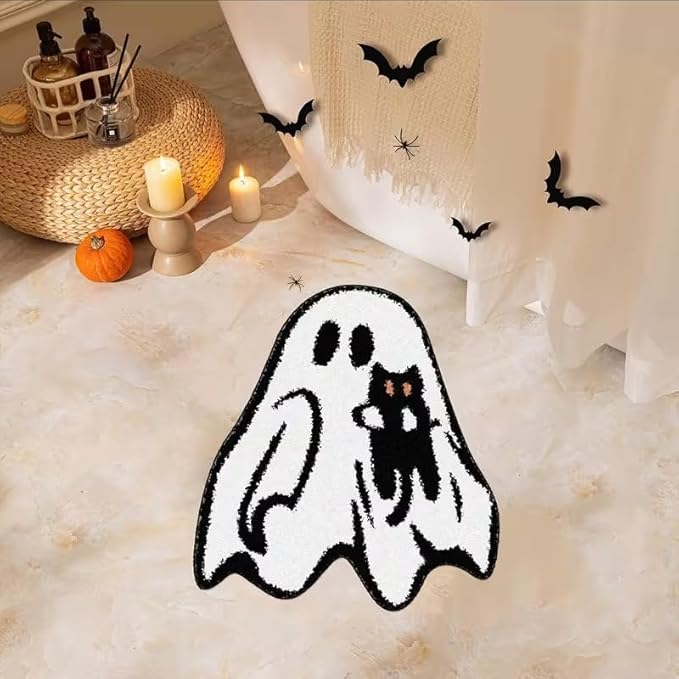 CUTE HALLOWEEN GHOST RUG