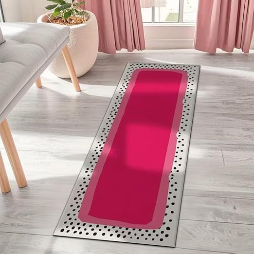 PINK DOTS LONG RUG