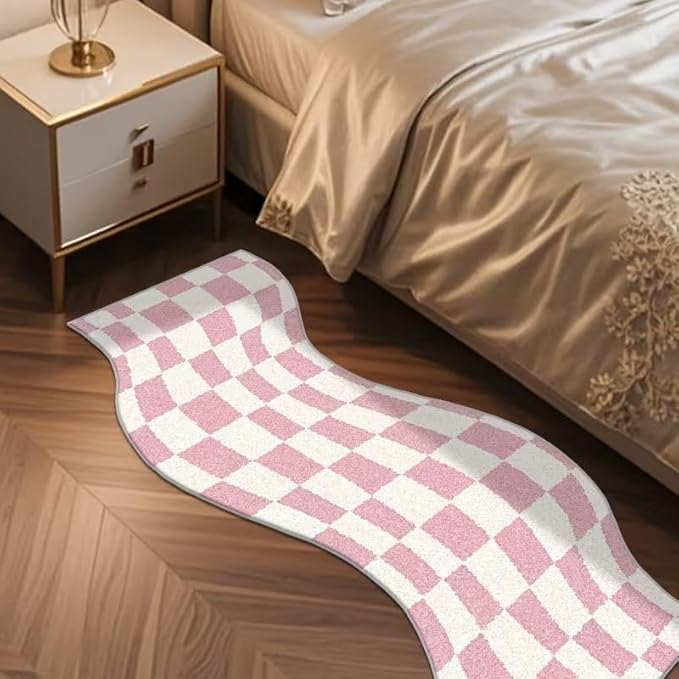 PINK CHECKERBOARD RUG