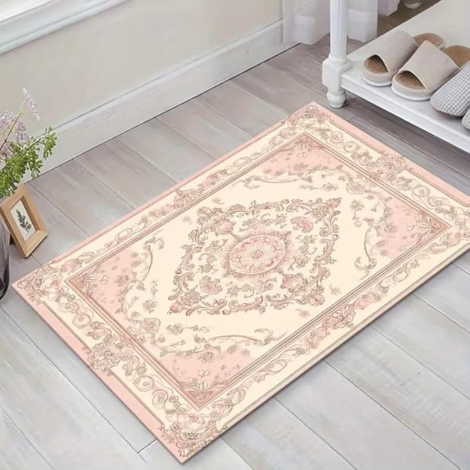 PINK VINTAGE FLORAL RUG