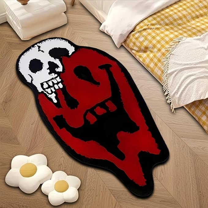 GRIM REAPER SKULL RUG