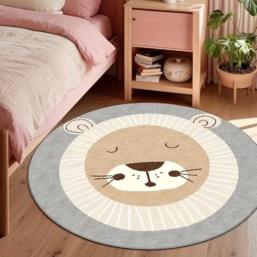 CUTE LION FACE RUG