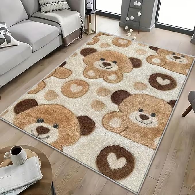 TEDDY BEAR HEARTS RUG