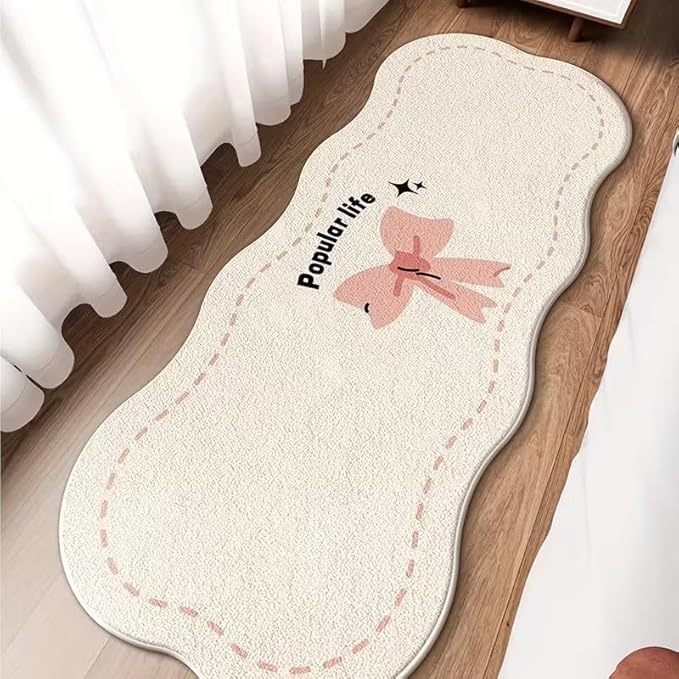 SOFT PINK BOW LONG RUG