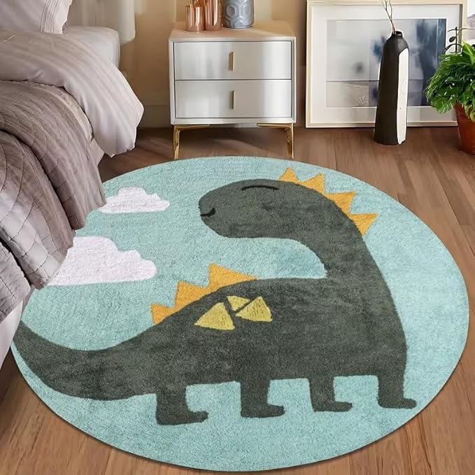 CUTE DINOSAUR ROUND RUG