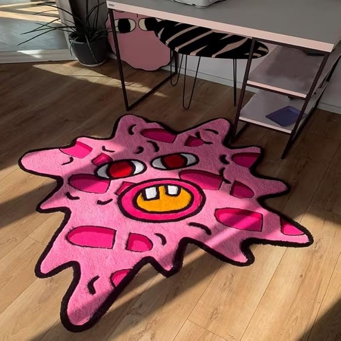 Funny Pink Character Rug