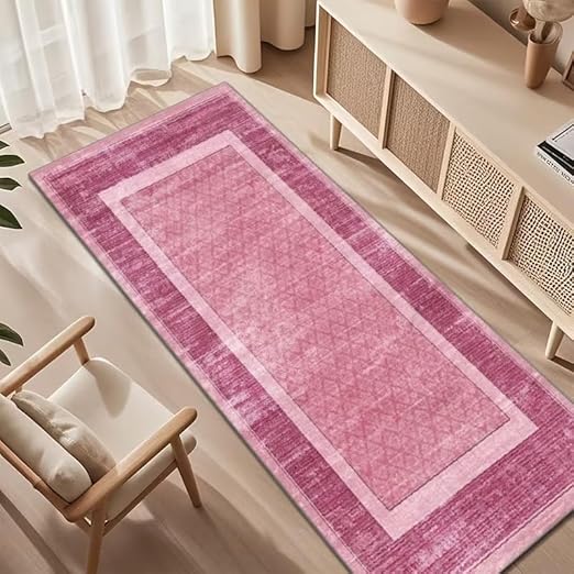 CUTE PINK RECTANGULAR PERSIAN RUG