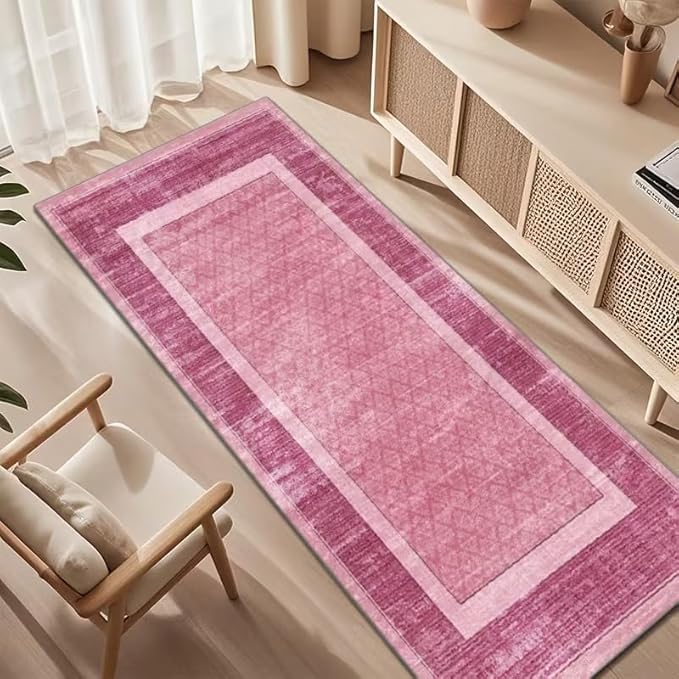 CUTE PINK RECTANGULAR PERSIAN RUG