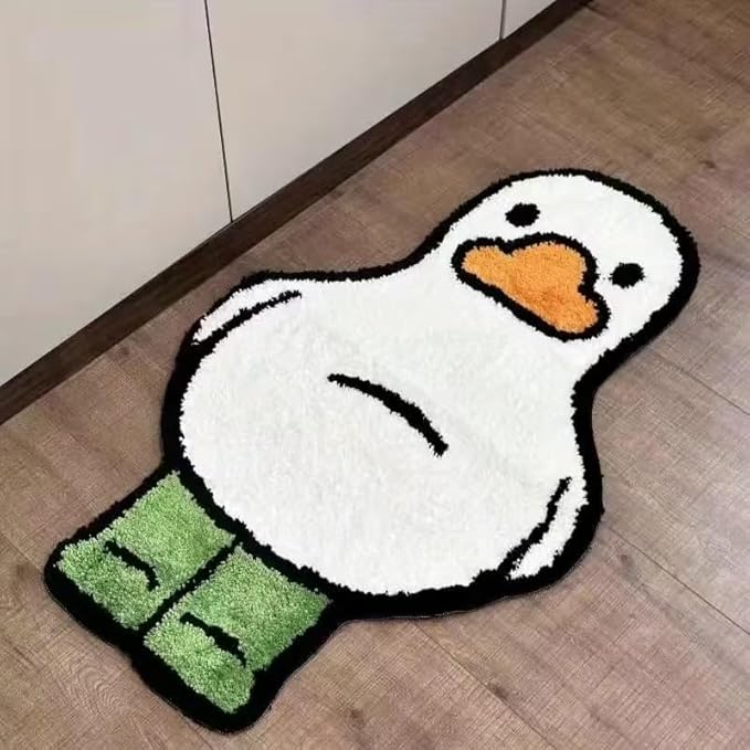 FUNNY WHITE DUCK RUG