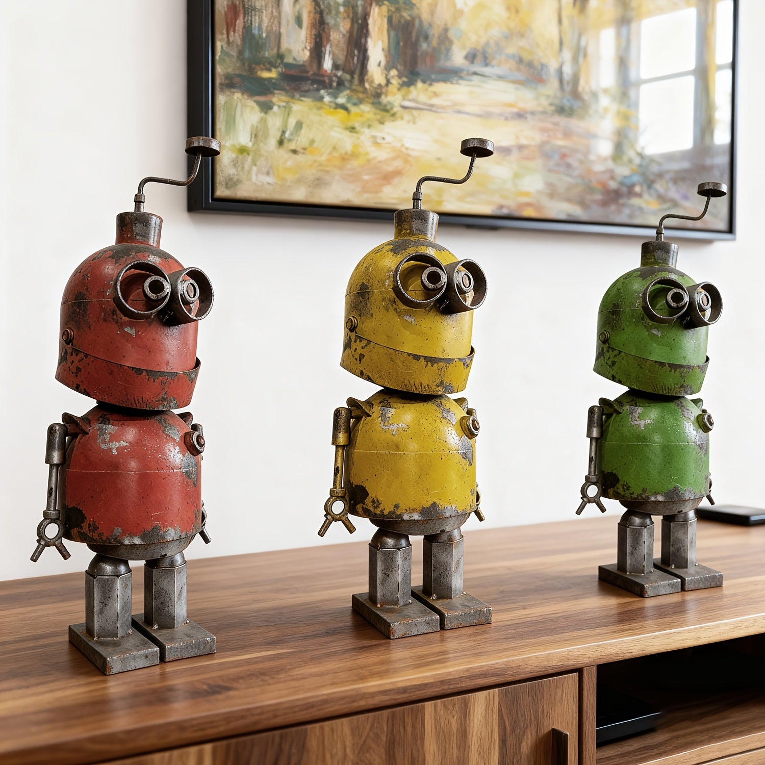 Tnessential Vintage Robot Statue 3D Decor