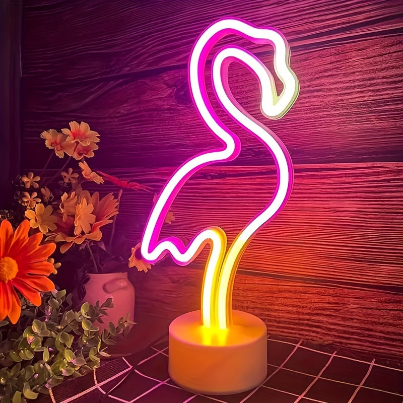 Tnessential Neon Light Decoration in the Shape of a Flamingo 3D Decor