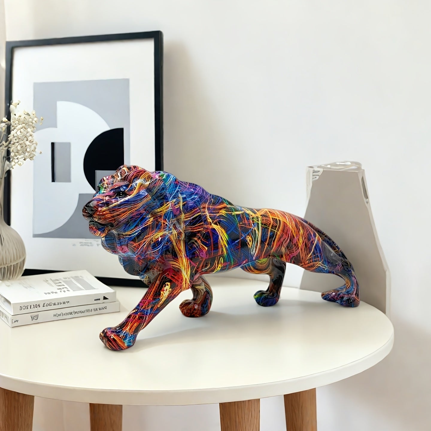 Tnessential Modern 3D Lion Statue 3D Decor