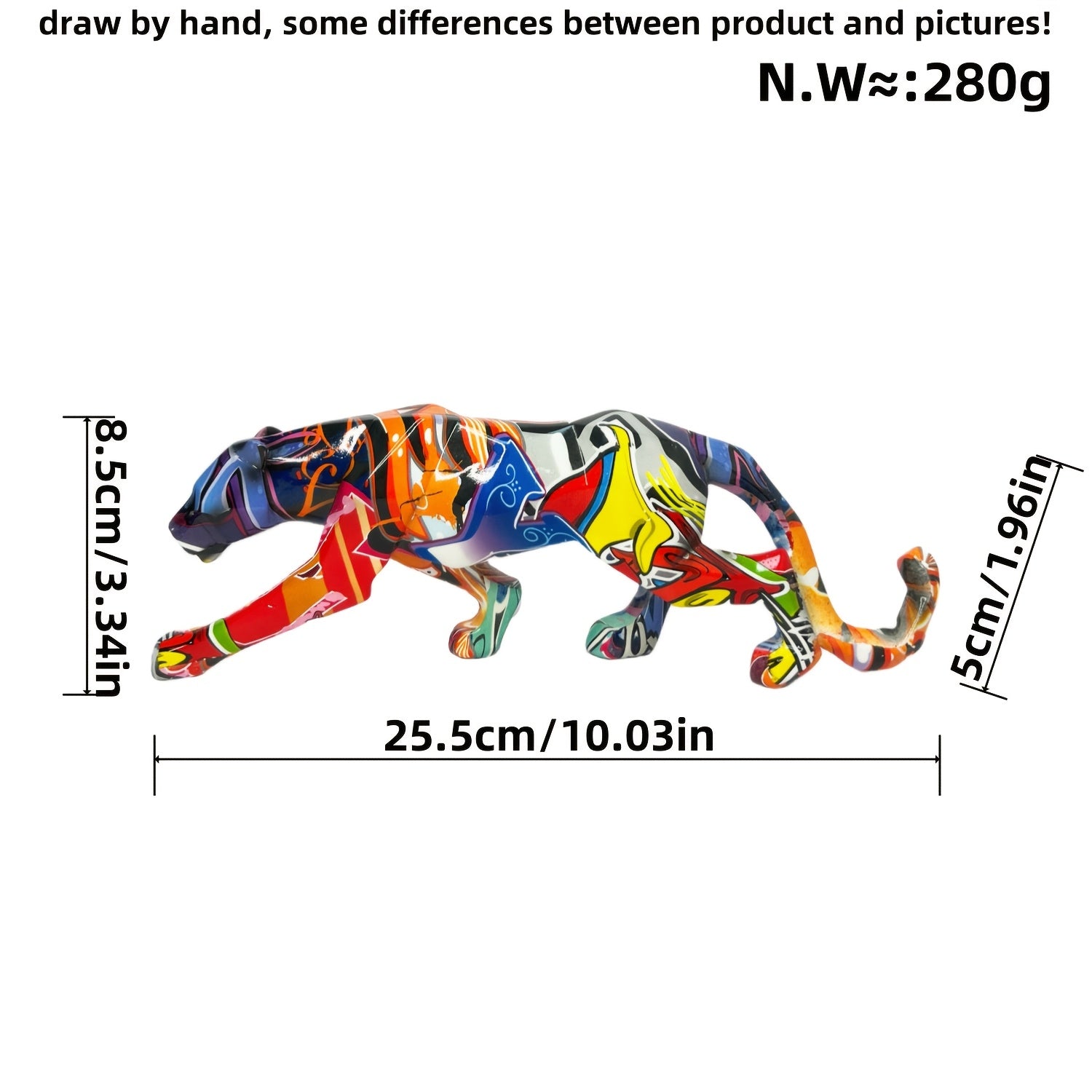 Tnessential Resin Leopard Print Statue Decoration 3D Decor