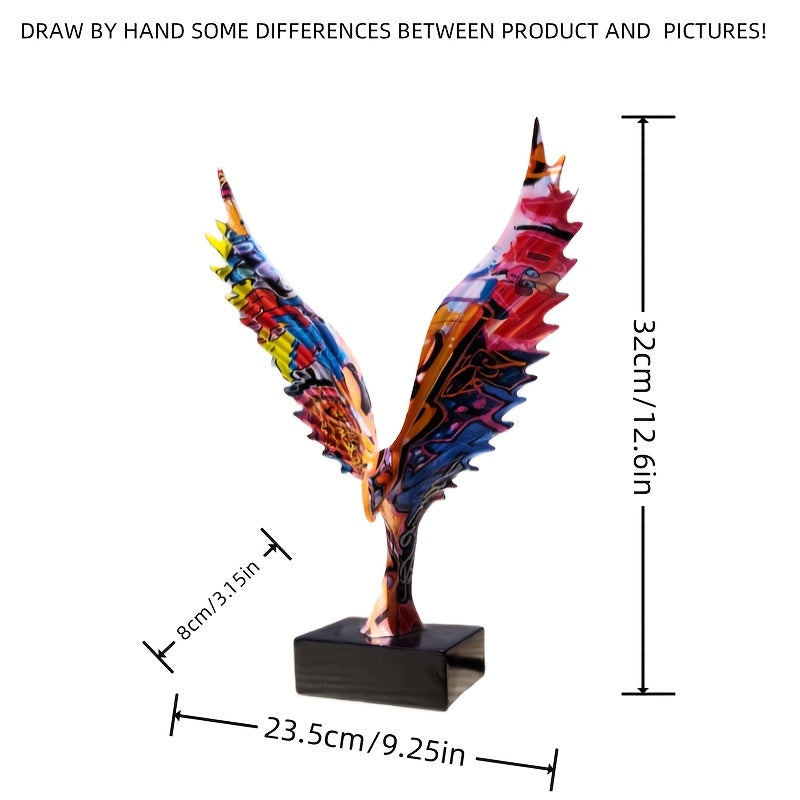 Tnessential Creative Graffiti Resin Phoenix Sculpture 3D Decor