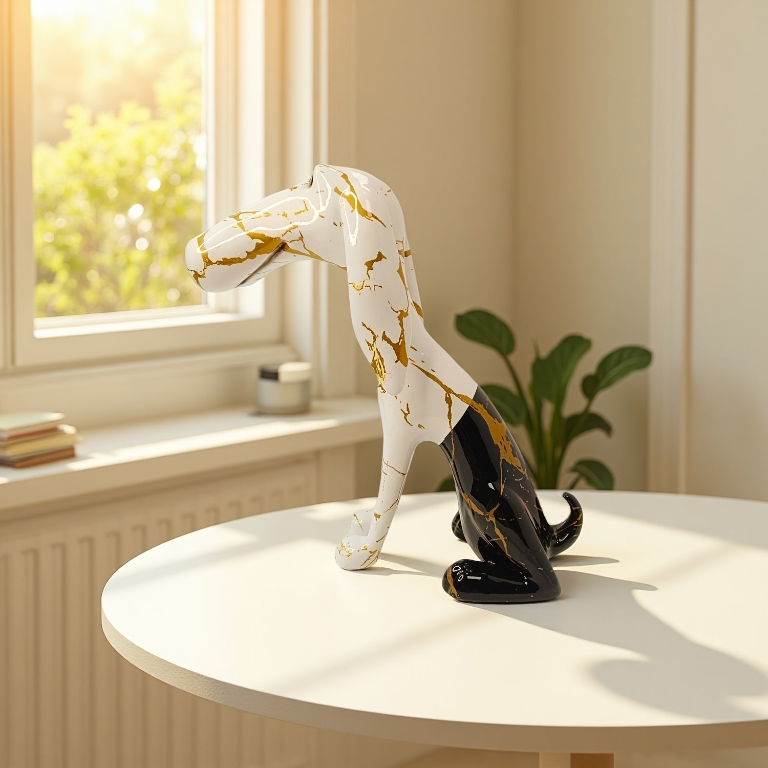 Tnessential Creative White Big-mouthed Dachshund 3D Decor
