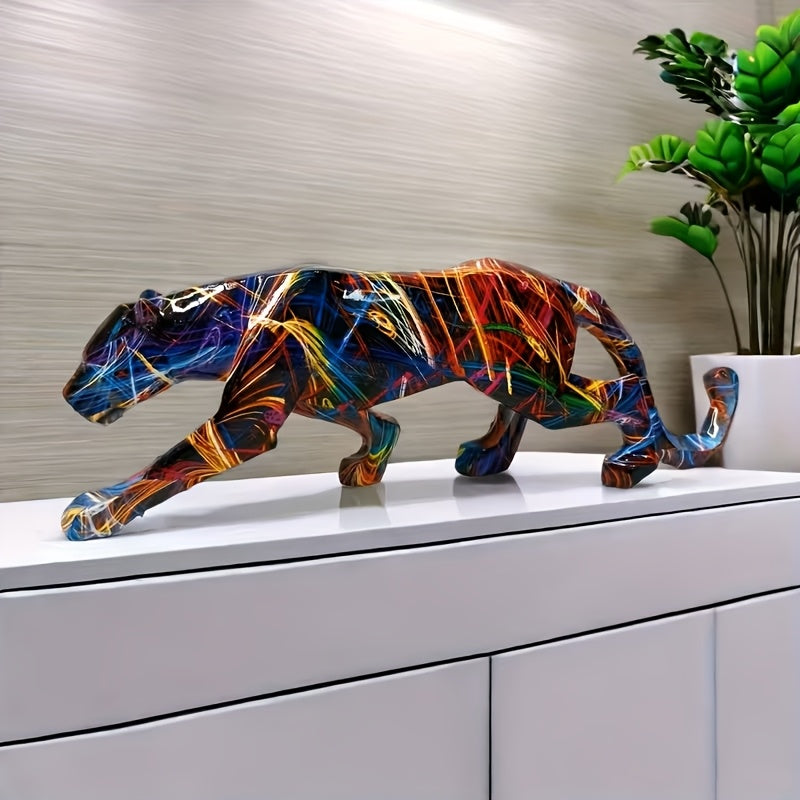 Tnessential Resin Leopard Print Statue Decoration 3D Decor