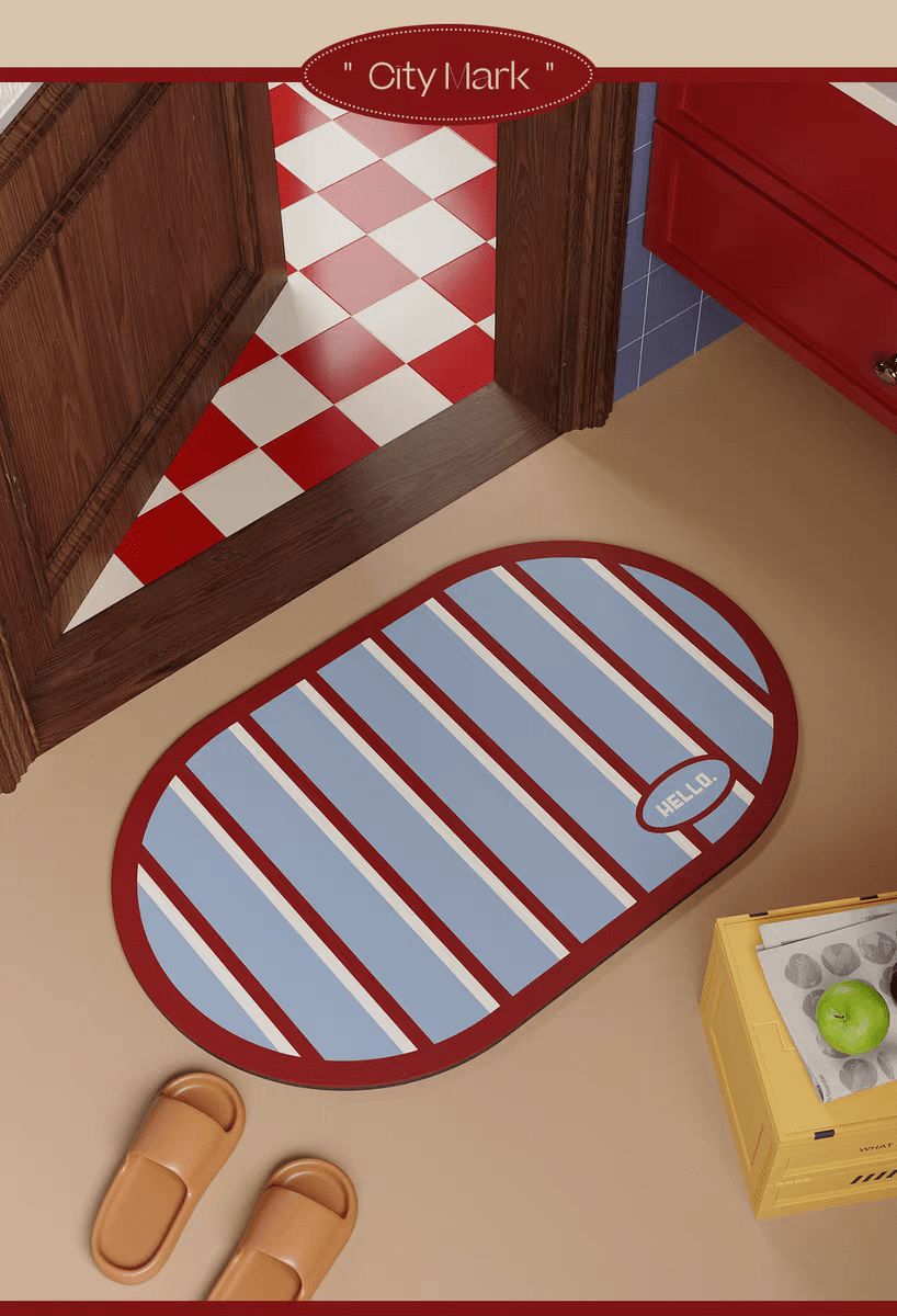BLUE STRIPED RUG view 2
