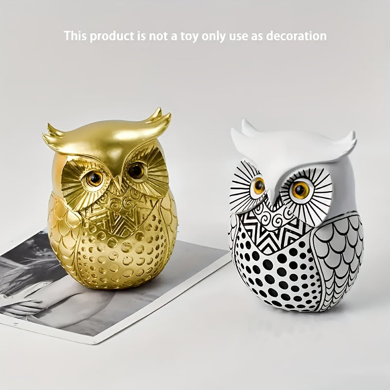 Tnessential U002fmodern Minimalist Resin Owl Animal Ornament Craft TV 3D Decor
