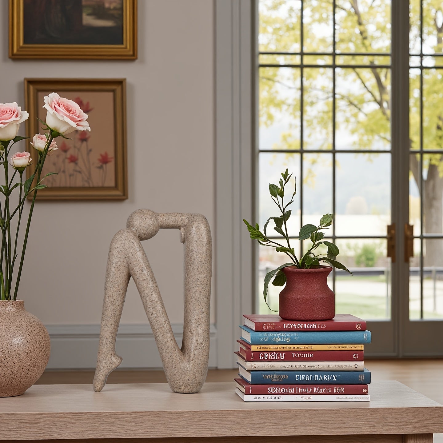 Tnessential Sandstone Letter N Figurine 3D Decor
