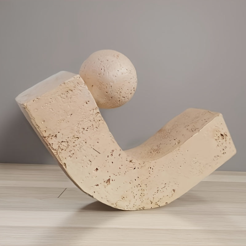 Tnessential Wabi-sabi Style Geometric Resin Sculpture 3D Decor