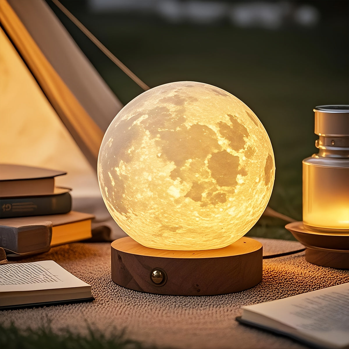 Tnessential Spherical Moon-shaped Night Light 3D Decor