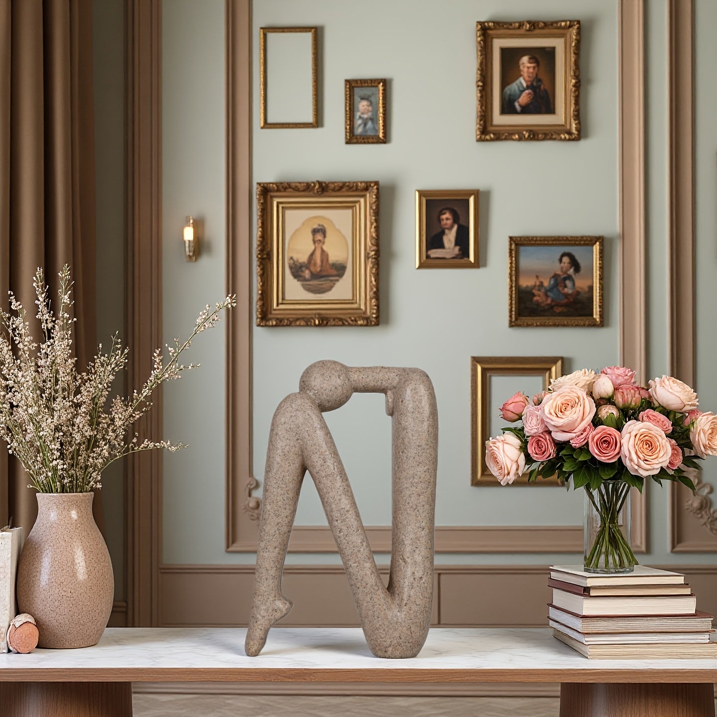 Tnessential Sandstone Letter N Figurine 3D Decor