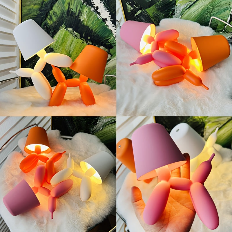 Tnessential Creative and Romantic Balloon Dog Table Lamp with Touch 3D Decor