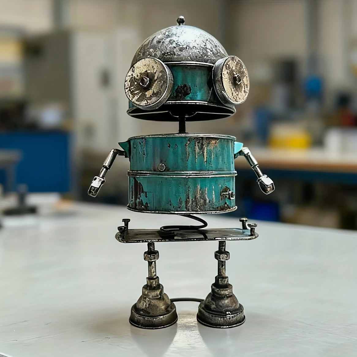 Tnessential Charming Iron Robot Available in Two Colors 3D Decor