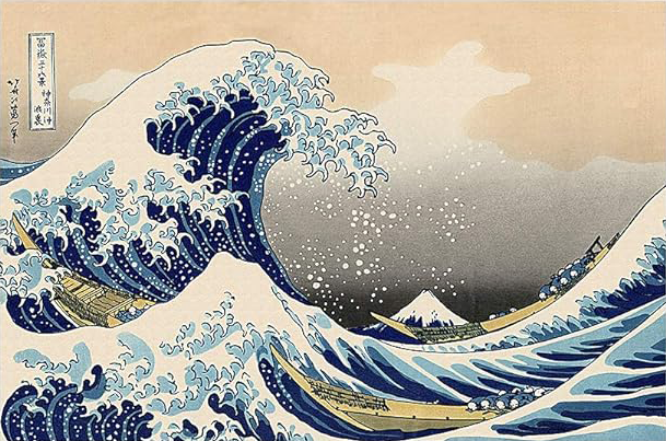 THE GREAT WAVE KATSUSHIKA HOKUSAI CANVAS POSTER