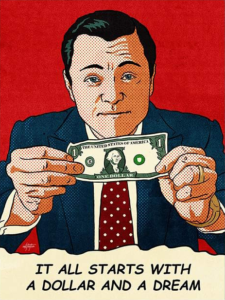 WOLF OF WALLSTREET CANVAS POSTER
