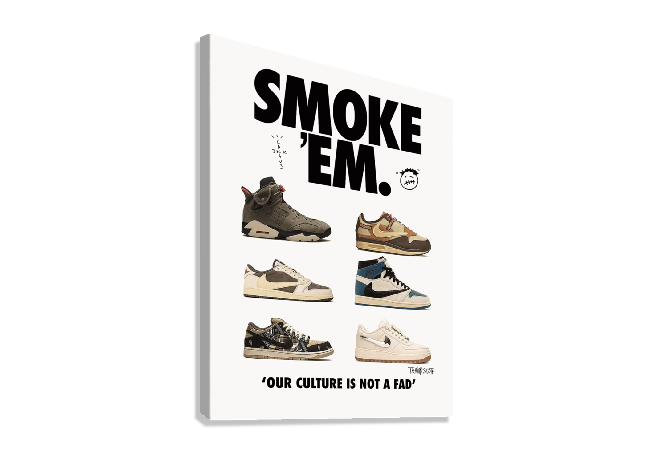 SMOKE EM SHOES CANVAS POSTER