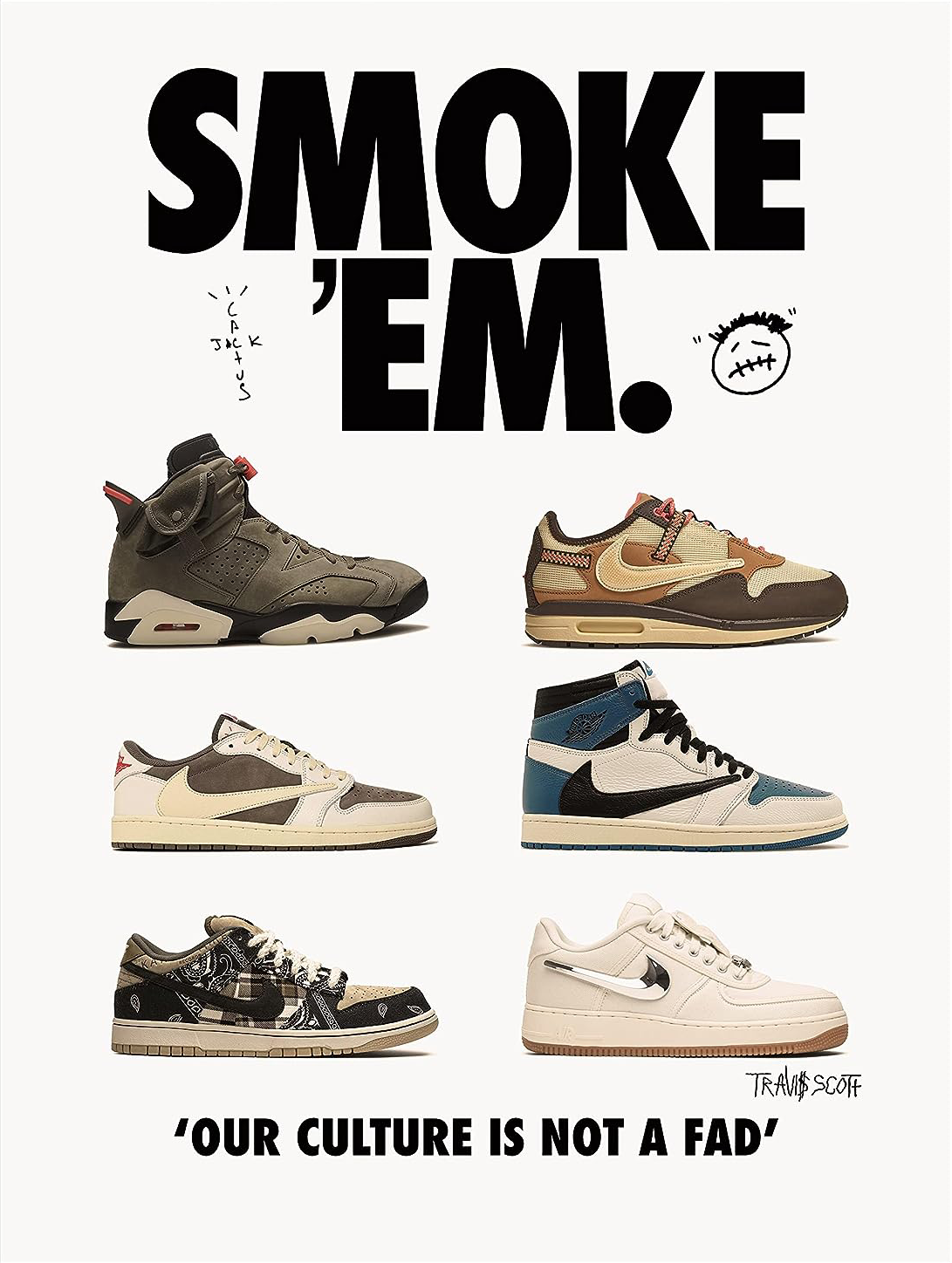 SMOKE EM SHOES CANVAS POSTER