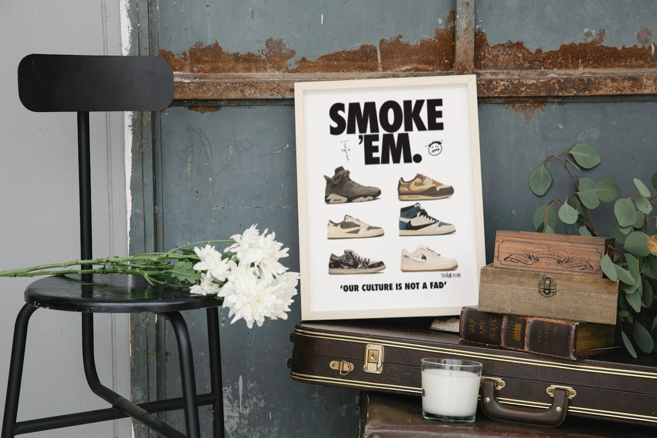 SMOKE EM SHOES CANVAS POSTER