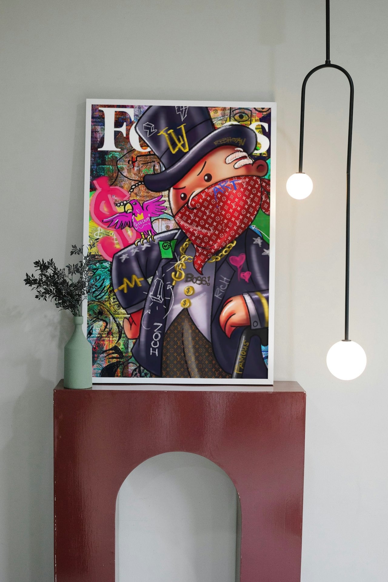 MONOPOLY GRAFFITI CANVAS POSTER