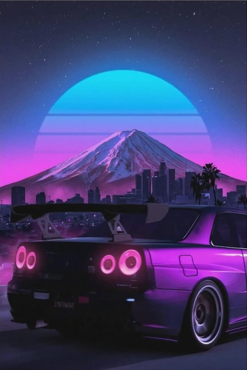 NISSAN GTR JDM CAR CANVAS POSTER