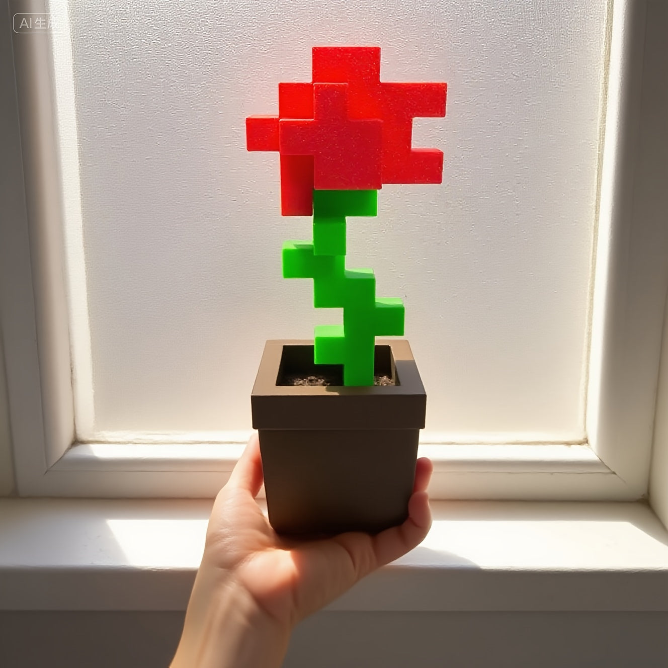 Tnessential Pixel Rose Decoration 3D Decor