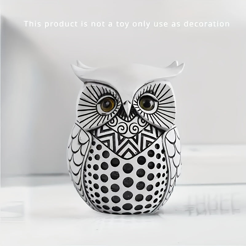 Tnessential U002fmodern Minimalist Resin Owl Animal Ornament Craft TV 3D Decor
