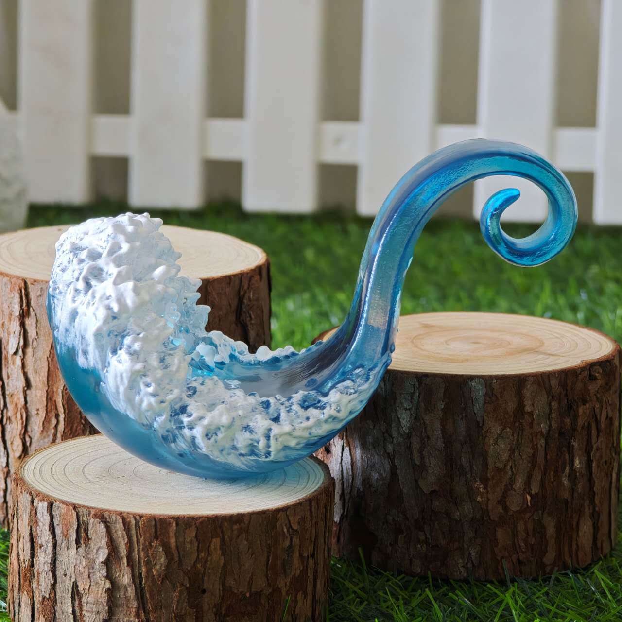 Tnessential Summer Tumbling Waves Resin Ornament 3D Decor