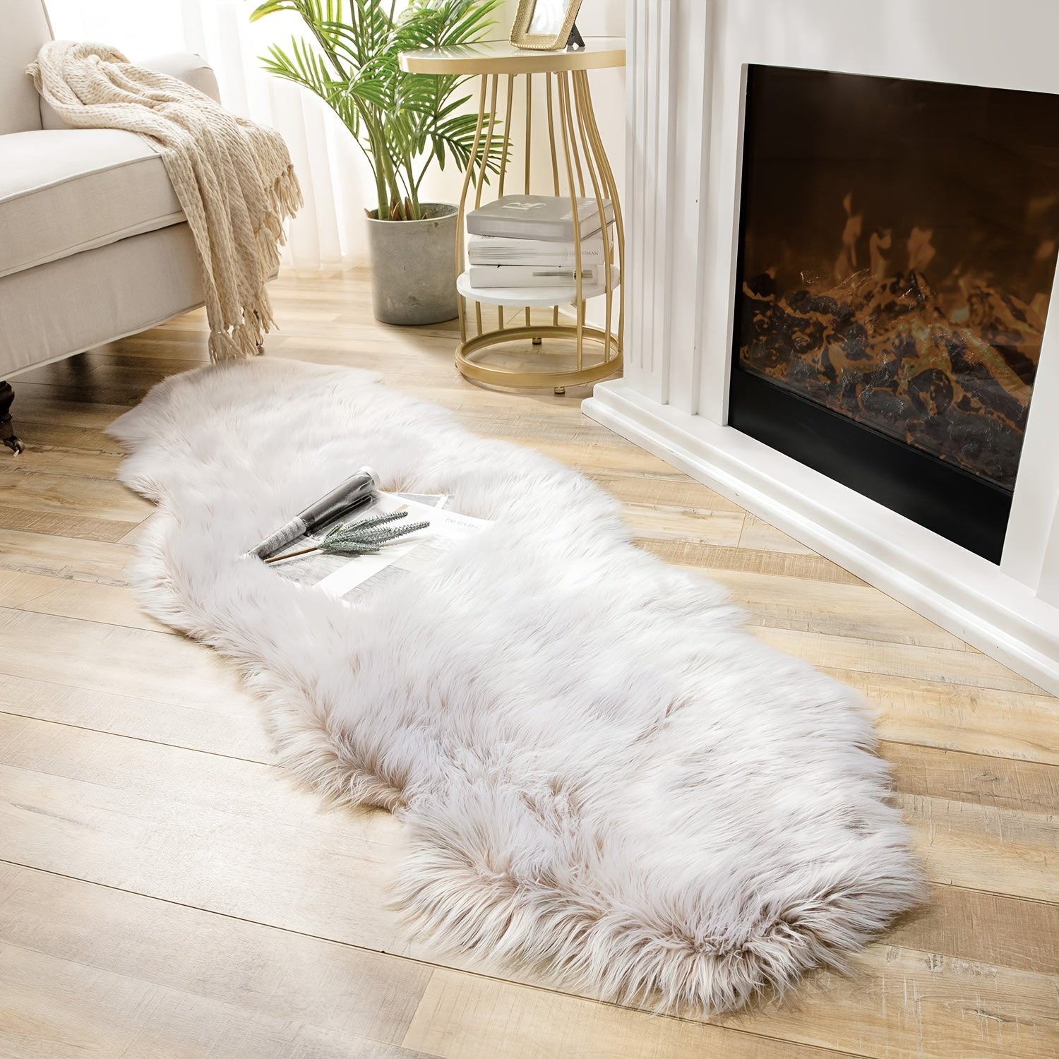 WHITE RUNNER RUG view 5