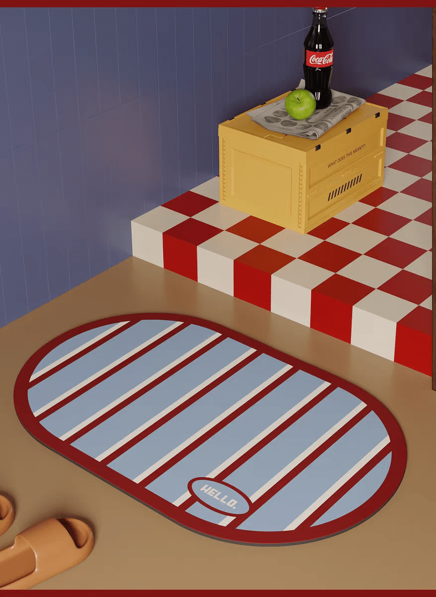 BLUE STRIPED RUG view 5