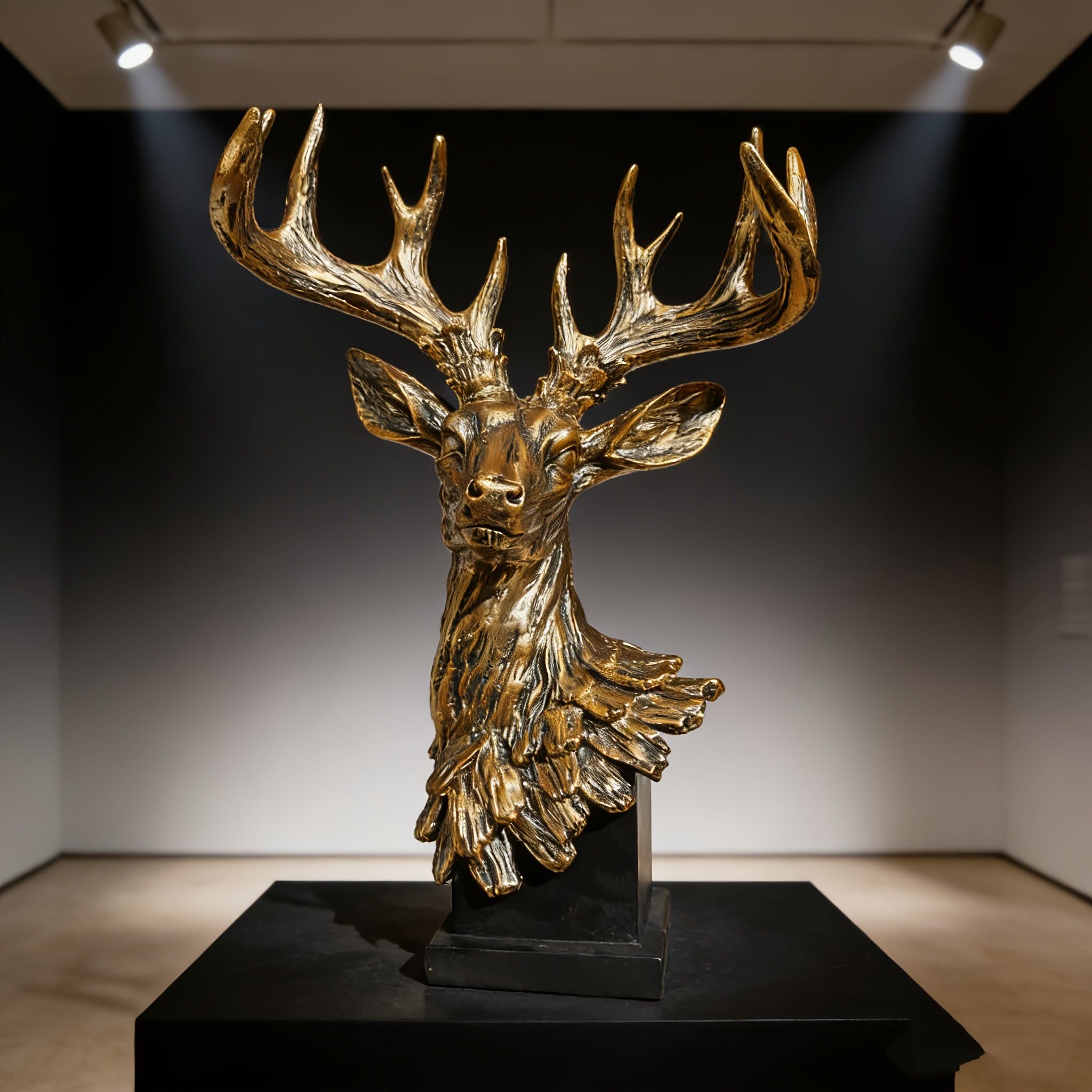 Tnessential Resin Deer Head Statue 3D Decor